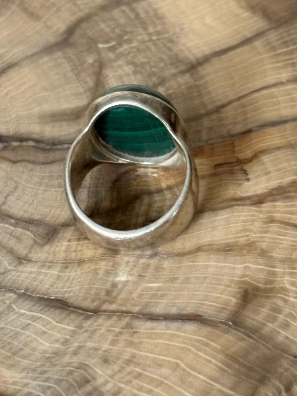 Malachite Sterling Silver Statement Ring